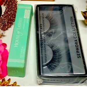 👀Sephora fake lashes set with glue, lashes, curler BNWT